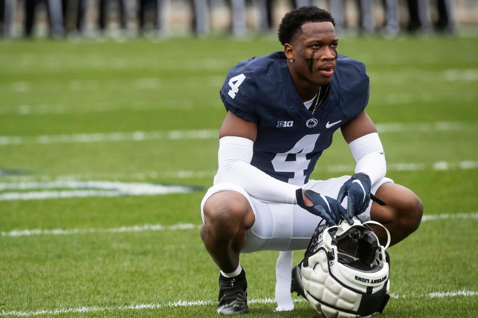 How far will Penn State cornerback Kalen King fall in the NFL Draft? The once-projected first-round pick still offers impressive skills even after a subpar junior season in 2023.