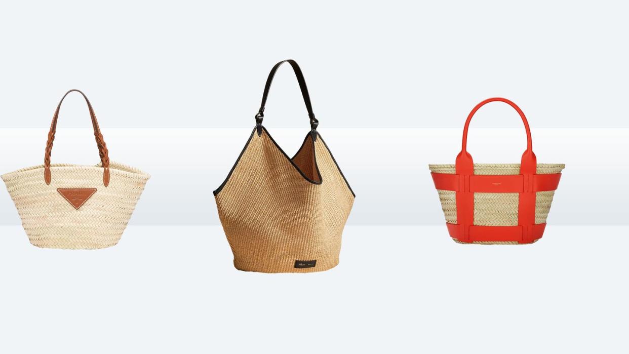 designer straw bags