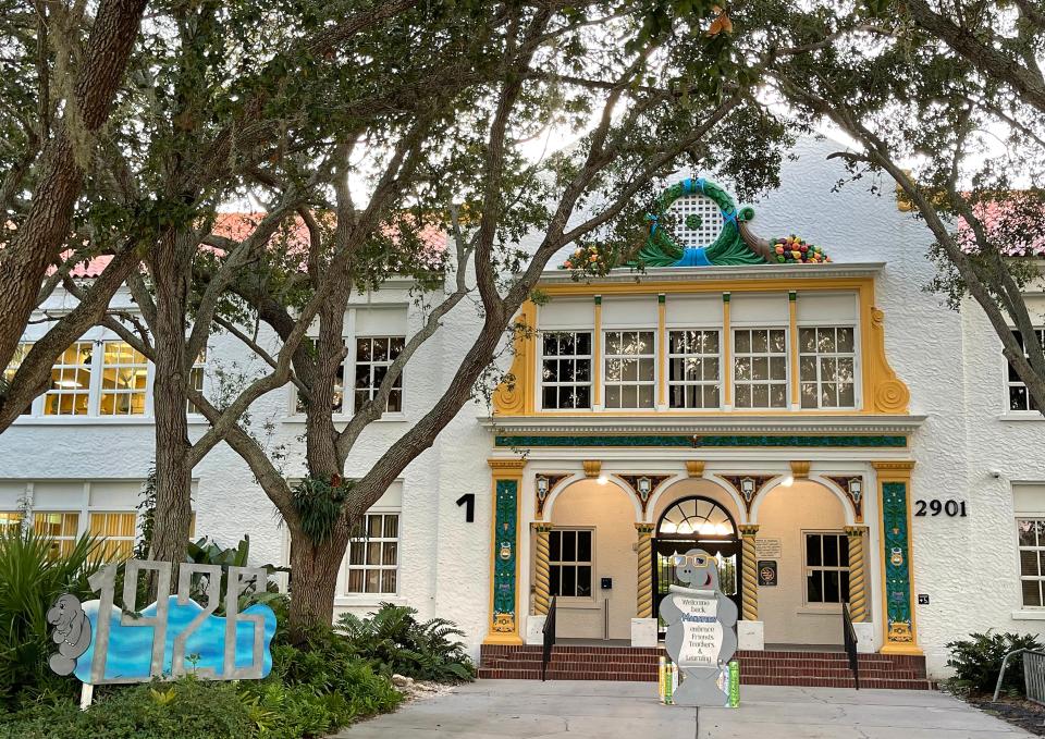 Bay Haven School, in the middle of the community of the same name, was designed in Mediterranean Revival style by architect M. Lee Elliott and opened in 1926. It is still welcoming students nearly a century later as Bay Haven School of Basics Plus.