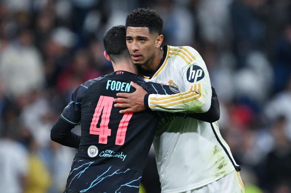 England stars Jude Bellingham and Phil Foden (Getty Images)