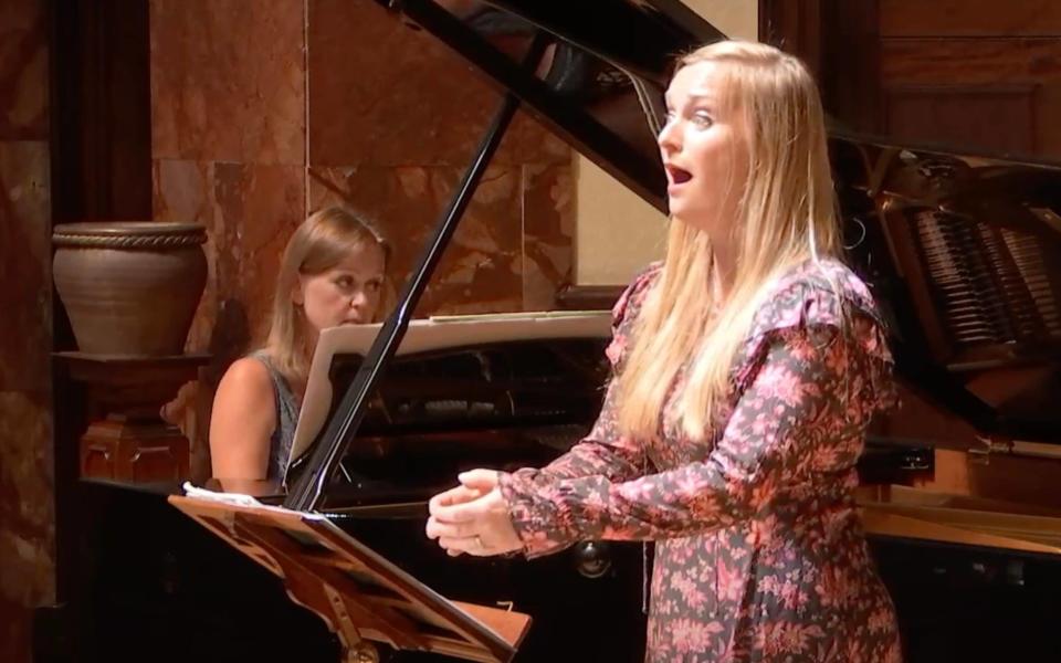 Soprano Lucy Crowe and pianist Anna Tilbrook onstage at London's Wigmore Hall - Anna Tilbrook