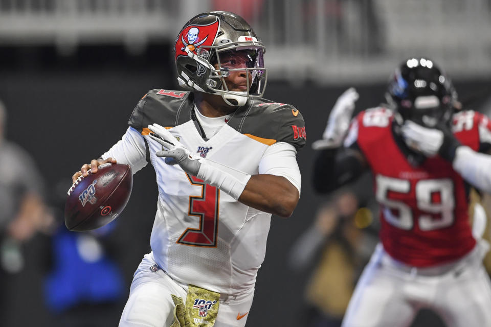 Jameis Winston in action. (Photo by Dale Zanine, USA TODAY Sports)