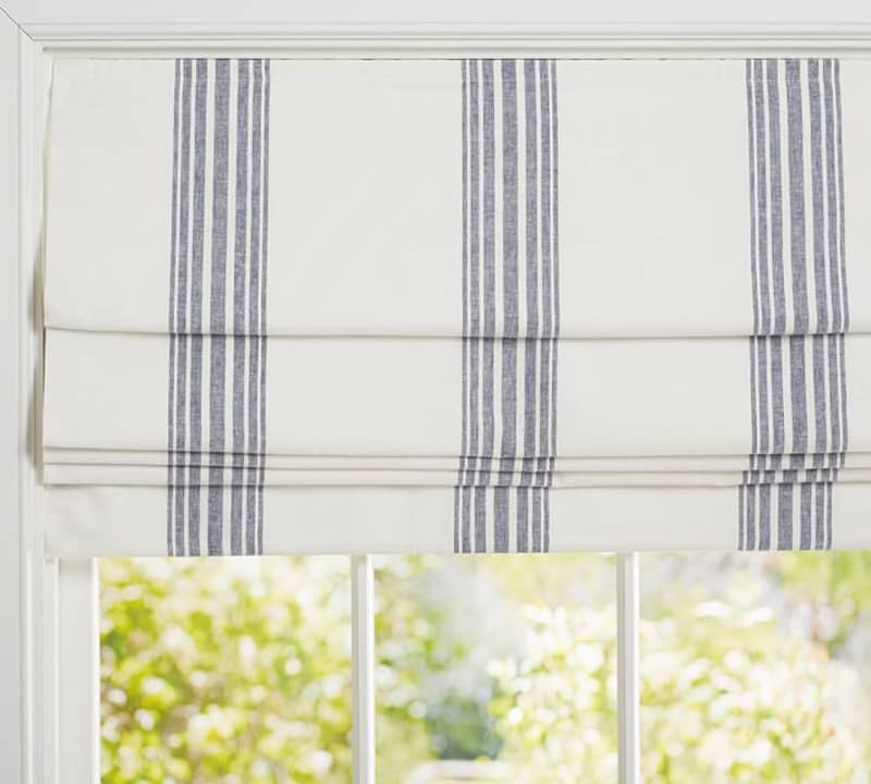 Riviera Striped Roman Blackout Shade