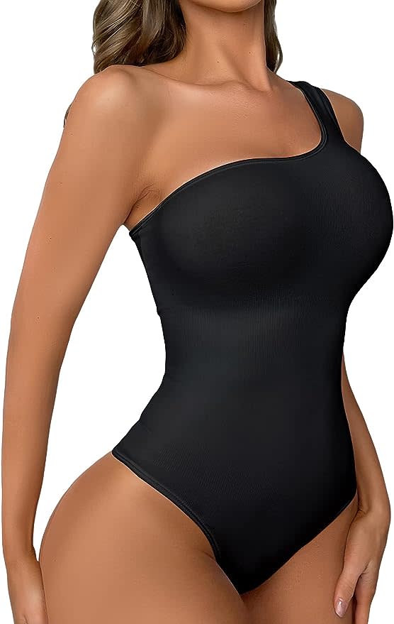 one-shoulder bodysuit