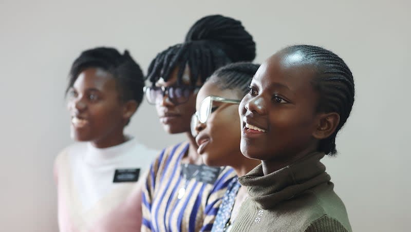 Missionaries sing during a missionary conference in Lusaka, Zambia, on Thursday, Feb. 23, 2023.