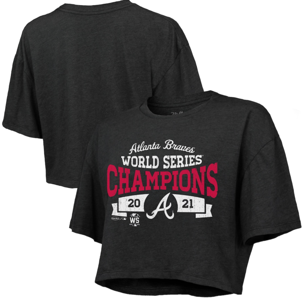 Braves Women's 2021 World Series Champions Boxy Crop T-Shirt