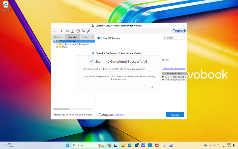 Ontrack EasyRecovery software screenshot