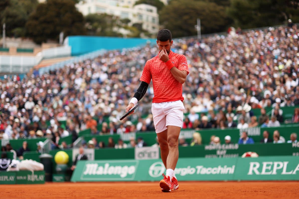 Djokovic wore strapping on his right arm in Monte Carlo   (Getty Images)