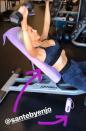 <p>The mother-of-two has shared some snaps of herself doing weights.</p>