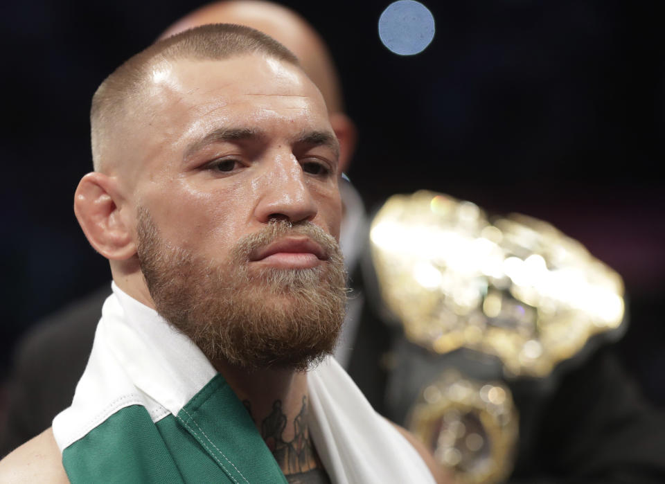 Conor McGregor has yet to defend his UFC lightweight title. (Getty)