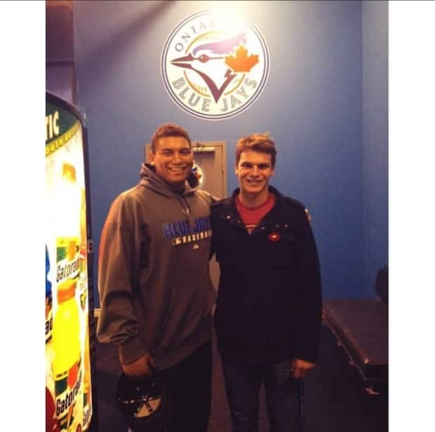 Naylor and his friend Conner Morro when the two were teammates with the Ontario Blue Jays.