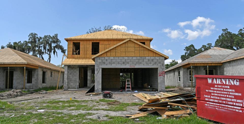 A new home under construction in Silverleaf. The Neal Communities development in Parrish is just a short drive over the Fort Hamer Bridge from the northern reaches of Lakewood Ranch, and the Ellenton Premium Outlet Mall is minutes away.