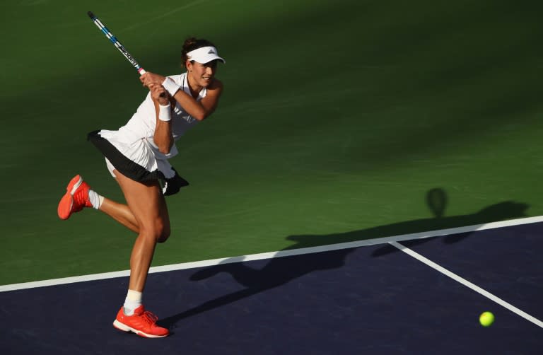 Garbine Muguruza (pictured) of Spain survived a fierce challenge from US teenager Kayla Day to reach the fourth round of the WTA Indian Wells hard court tournament in California, on March 12, 2017