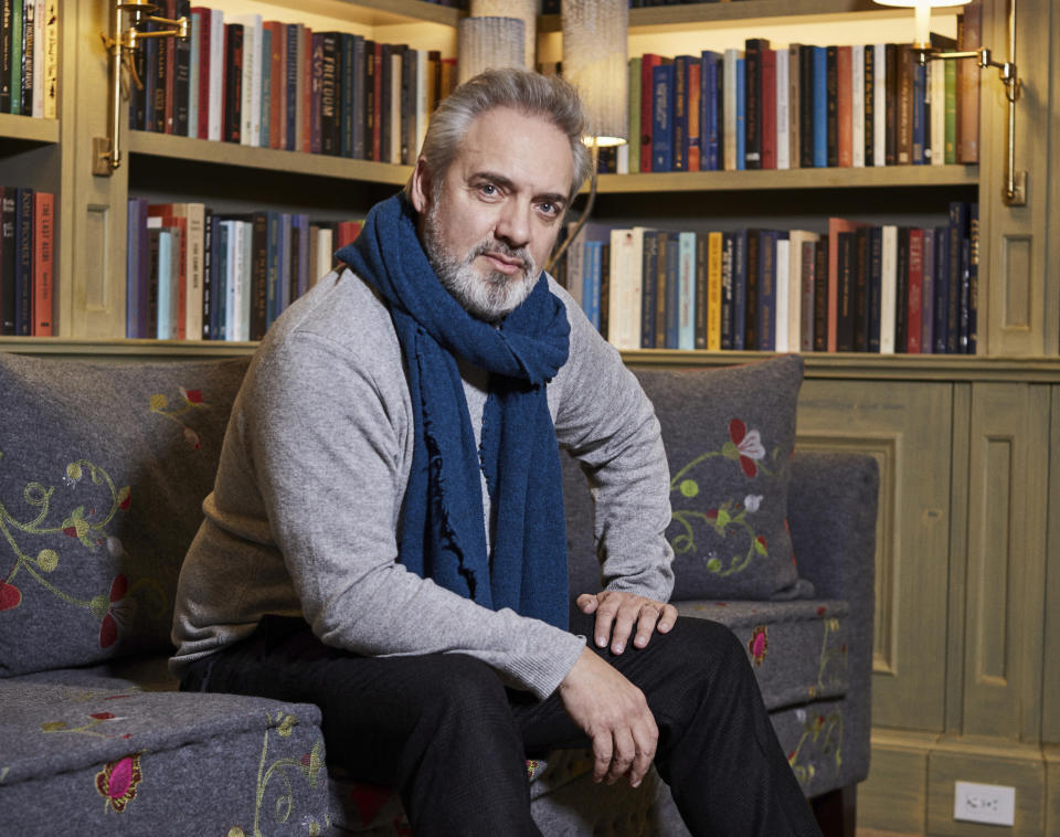 In this Dec. 16, 2019 photo, director Sam Mendes poses for a portrait in New York to promote his film "1917." (Photo by Matt Licari/Invision/AP)