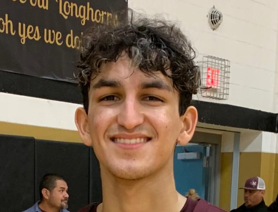 Mathis basketball player Ruben Medrano was voted Sames Caller-Times High School Athlete of the Week for Nov. 28-Dec. 3, 2022.