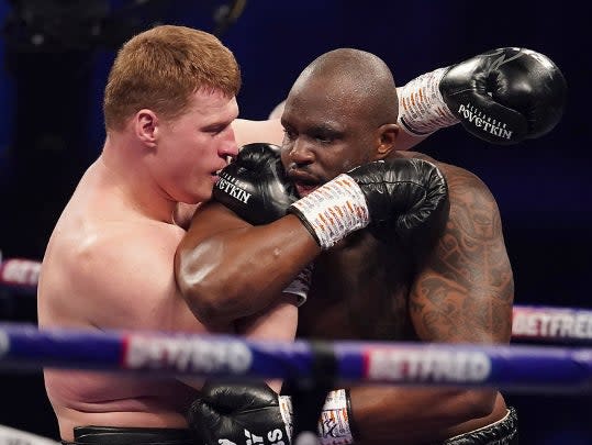 Whyte and Povetkin grapple in their rematch in GibraltarMatchroom