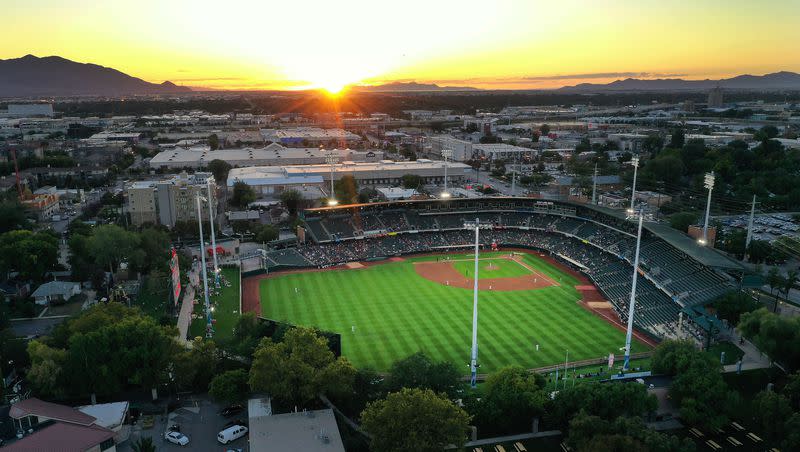 The Salt Lake Bees play a game at Smith’s Ballpark in Salt Lake City on Thursday, Sept. 7, 2023. “Inevitable” league expansion could bring a major league franchise to Salt Lake City in the next decade.