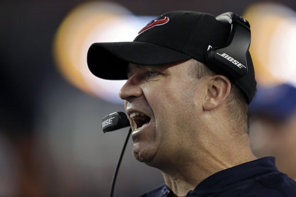 Bill O'Brien will take on a dual role as head coach and general manager of the Texans. (AP Photo/Charles Krupa)