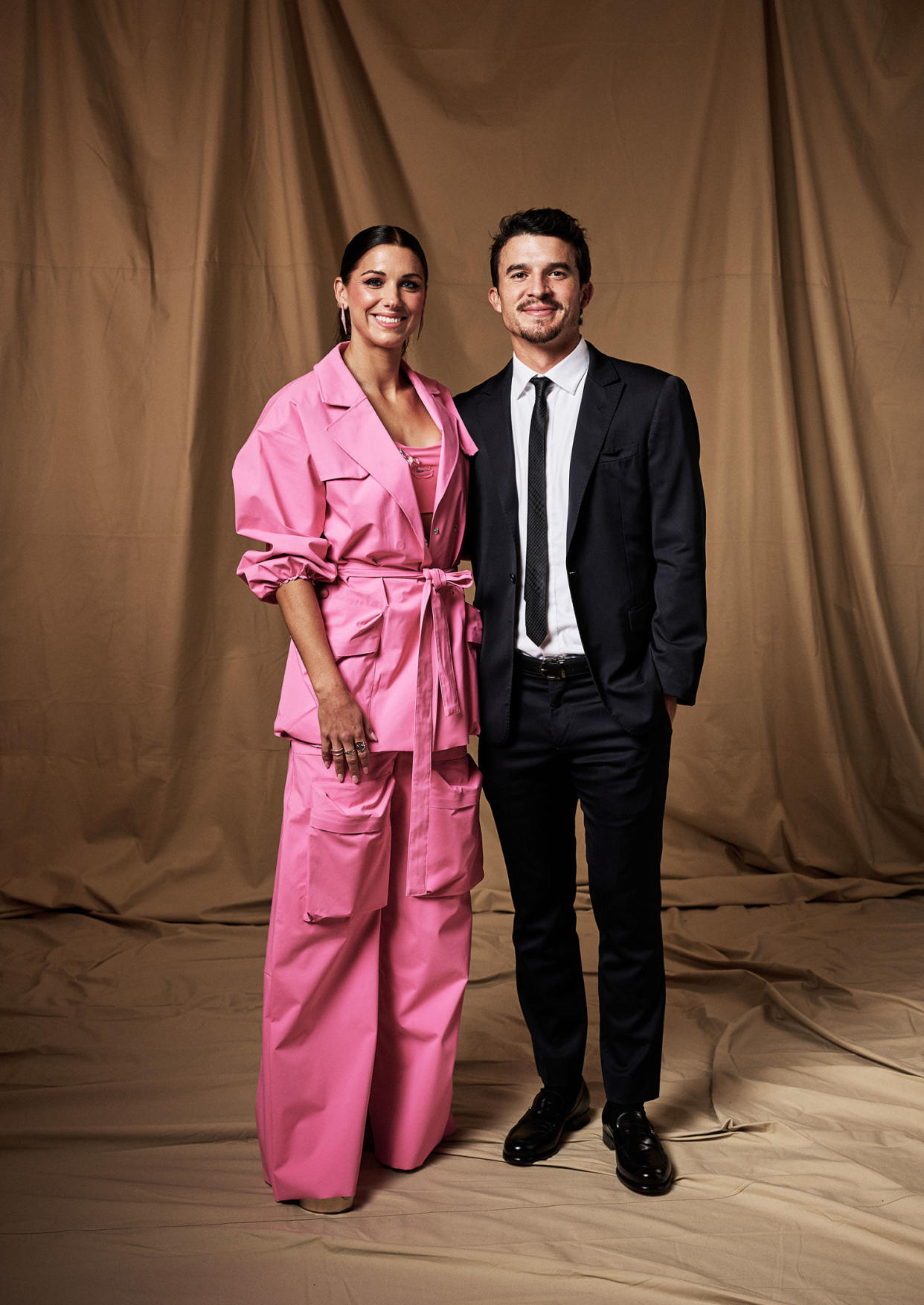 Alex Morgan and Servando Carrasco in Paris in 2023. (Gareth Cattermole/FIFA / Getty Images)