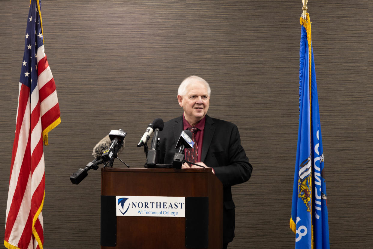 Northeast Wisconsin Technical College President H. Jeffrey Rafn in March 2021.