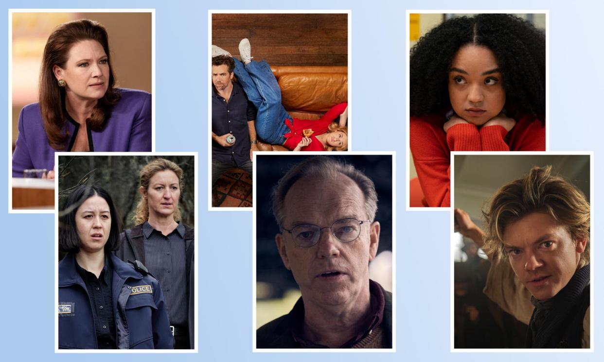 <span>Among the best shows in recent memory: (L-R) The Newsreader, Deadloch, Colin from Accounts, Love Me, Safe Home and The Artful Dodger.</span><span>Composite: ABC / Amazon Studios / Paramount / Ben King / Narelle Portanier / Disney+</span>