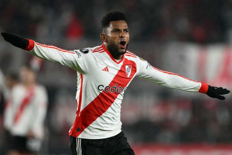 Miguel Borja es el goleador de River en la temporada: el 'Colibrí' es clave en el ataque