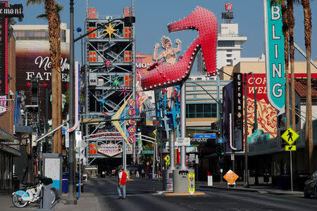 A general view of the old Las Vegas Strip in Las Vegas, Nevada, U.S., August 27, 2018. Picture taken August 27, 2018. REUTERS/Mike Blake