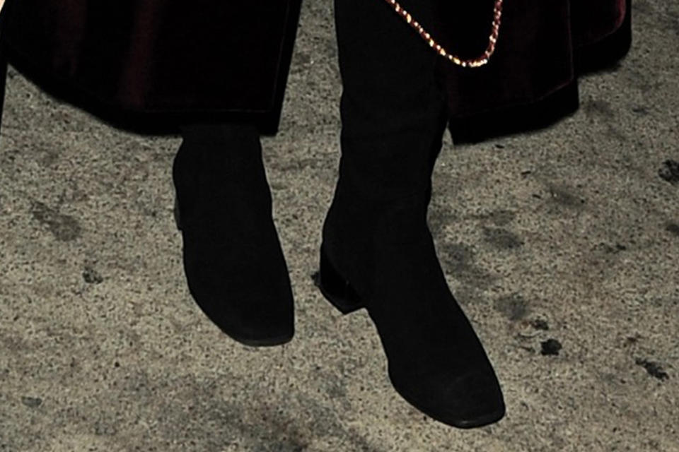 A closer view of Kris Jenner’s boots. - Credit: twoeyephotos/MEGA