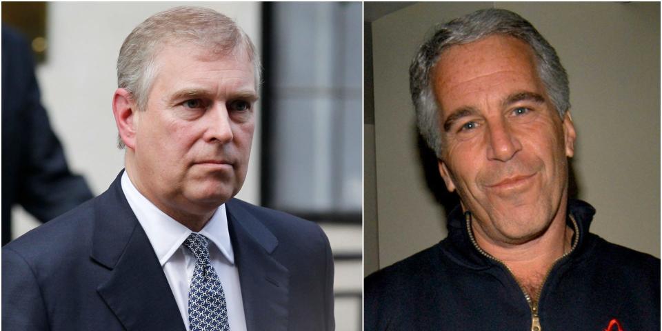 Prince Andrew, left, and Jeffrey Epstein, right.