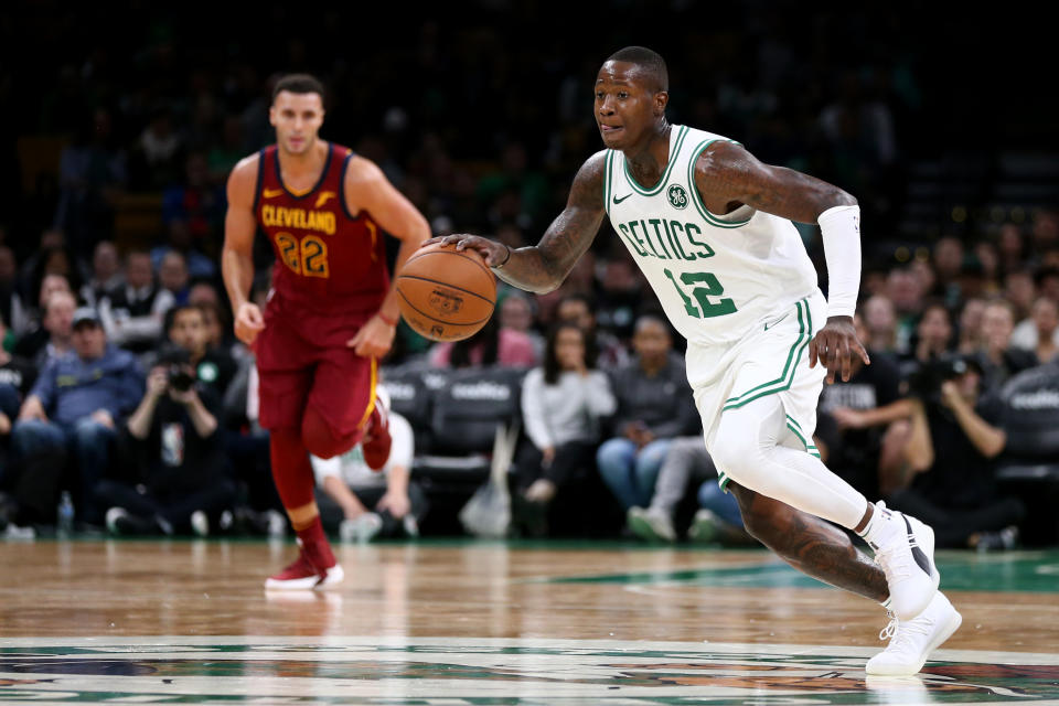 Terry Rozier Sr., who has spent almost the past 25 years in prison, will get to see his son, Terry Rozier, play in person for the first time this weekend in Cleveland. (Photo by Maddie Meyer/Getty Images)