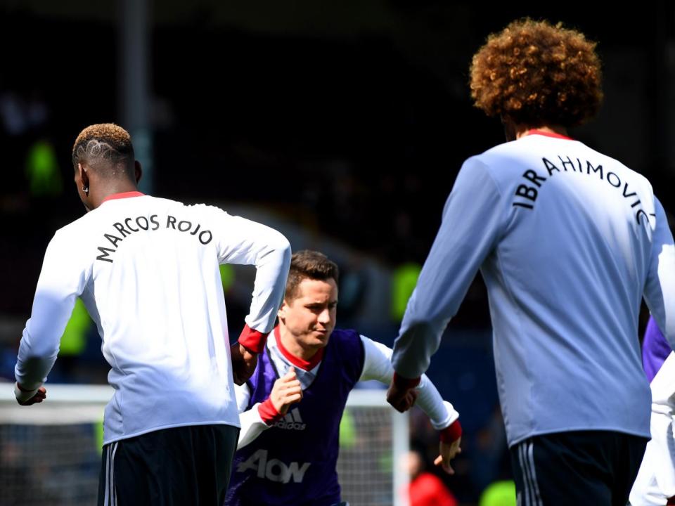 United's players paid tribute to their injured teammates at Turf Moor (Getty)