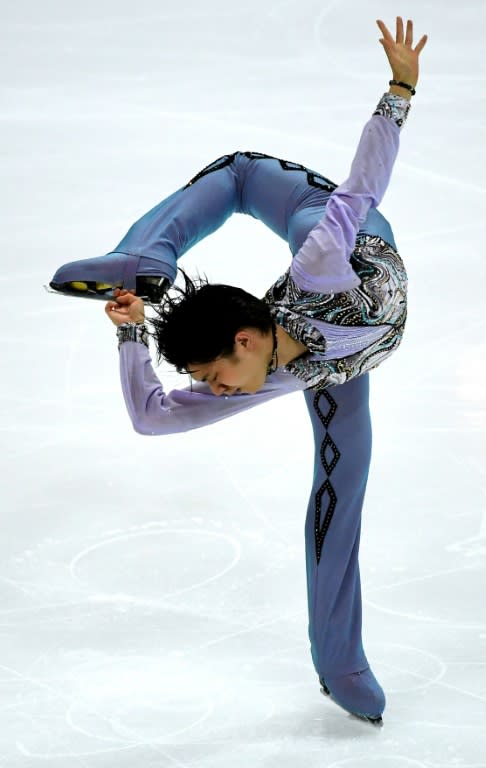 Japan's Yuzuru Hanyu competes in the senior men short program at the ISU Grand Prix of Figure Skating Final, on December 8, 2016 in Marseille, southern France