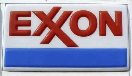 The Exxon corporate logo is pictured at a gas station in Arlington, Virginia January 31, 2012. REUTERS/Jason Reed