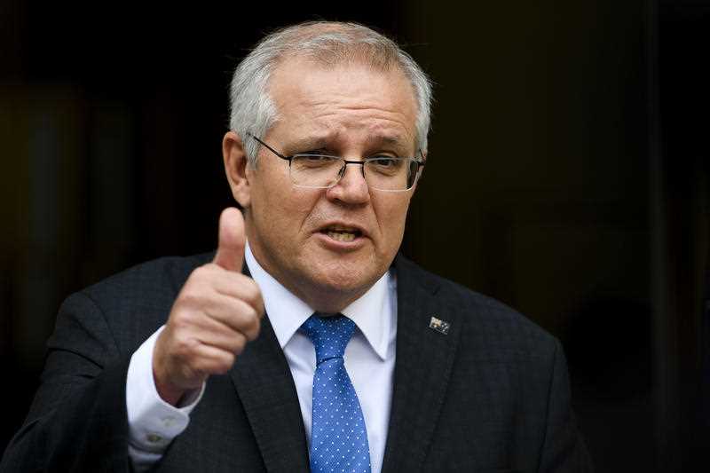 Australia Prime Minister Scott Morrison is pictured.