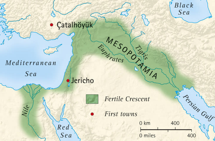 mesopotamia on map