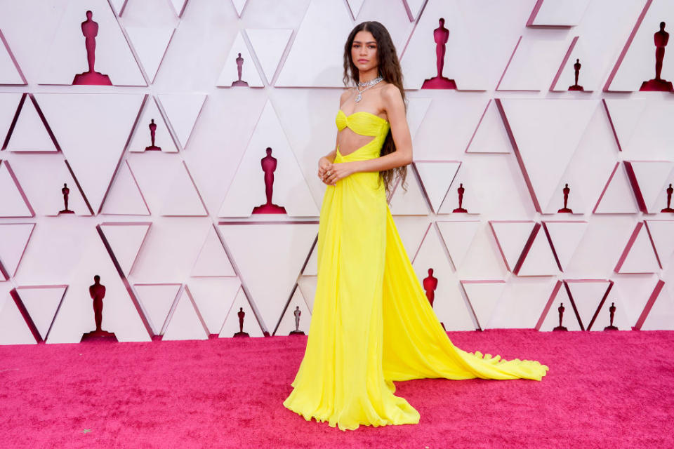 How elegant? Zendaya at the Oscars, April, 2021. (Getty Images)