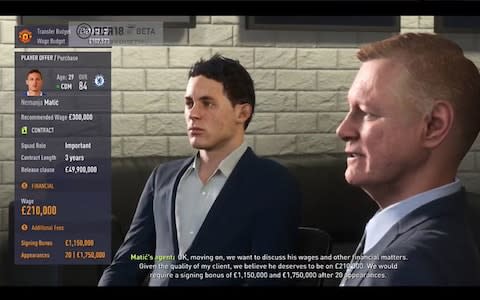 FIFA 18 career mode