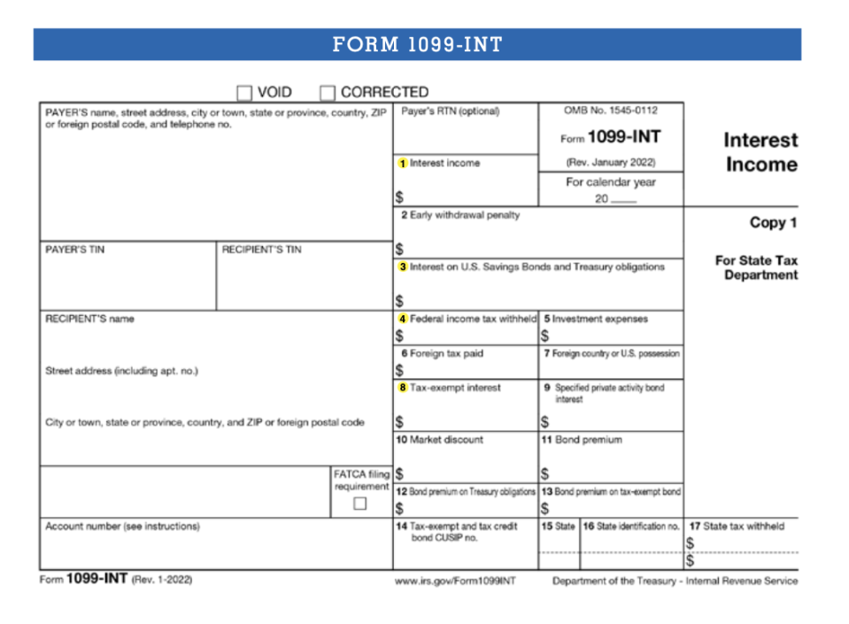 1099-INT tax form