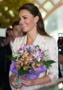 Kate Middleton en visite au jardin botanique de Singapour le 11 septembre 2012.