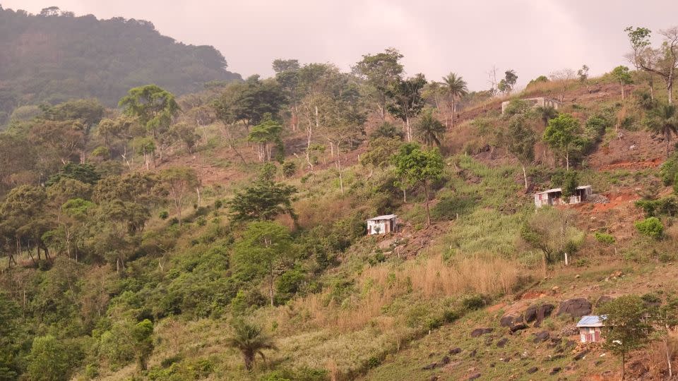 Every month, more of the forest surrounding the Tacugama Chimpanzee Sanctuary is destroyed, with new settlements moving in. - David McKenzie/CNN