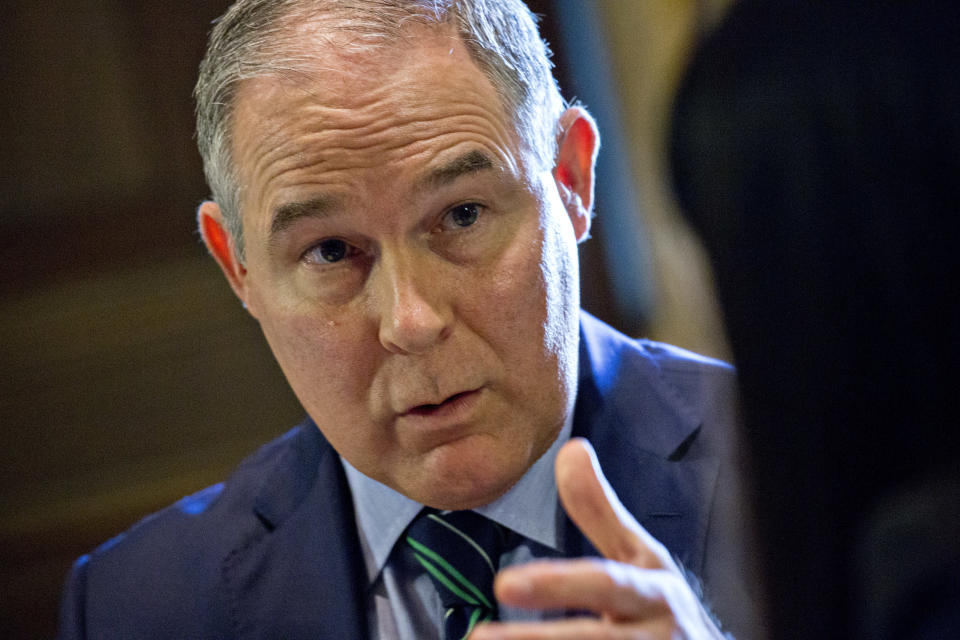 Scott Pruitt's actions since becoming head of the Environmental Protection Agency have chagrined one of his former law professors. (Photo: Bloomberg via Getty Images)