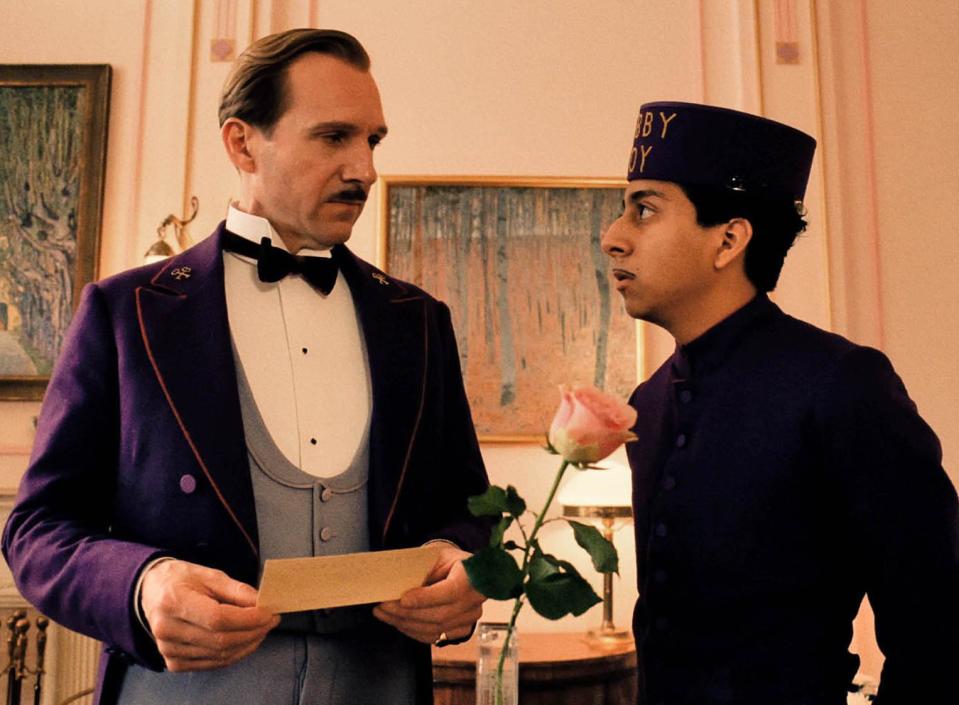 Ralph Fiennes played the lothario to octogenarians, Monsieur Gustave, in ‘The Grand Budapest Hotel’20th Century Fox/Kobal/Shutterstock