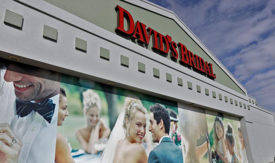 The David's Bridal shop is shown, in Tampa, Fla. David's Bridal is filing for bankruptcy protection but there is no danger for customers who have ordered dresses because operations are continuing as normal while the wedding and prom retailer restructuresDavid's Bridal Bankruptcy, Tampa, USA - 19 Nov 2018