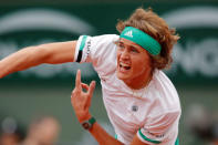 Tennis - French Open - Roland Garros, Paris, France - 29/5/17 Germany's Alexander Zverev in action during his first round match against Spain's Fernando Verdasco Reuters / Gonzalo Fuentes