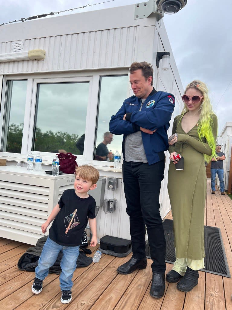 Tesla CEO Elon Musk has confirmed that he welcomed his 12th into the world earlier this year. He has three with Canadian pop star Grimes (pictured right). @WalterIsaacson/X