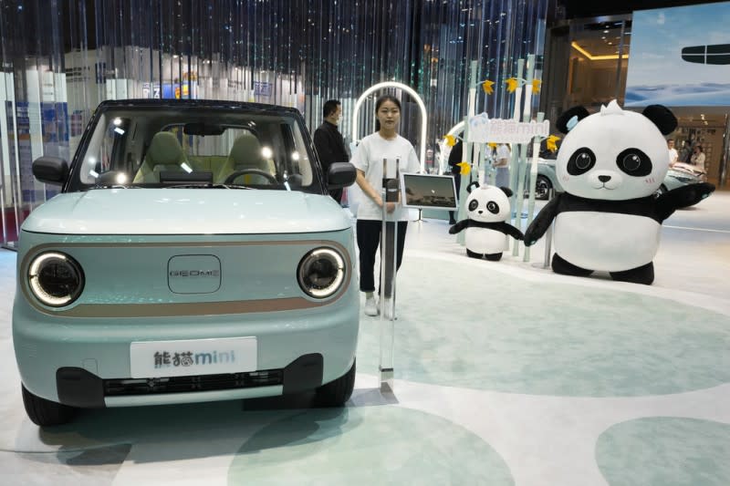 中國車商吉利的熊貓mini電動車。（美聯社）