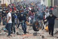 Protests against Ecuador's President Lenin Moreno's austerity measures, in Quito