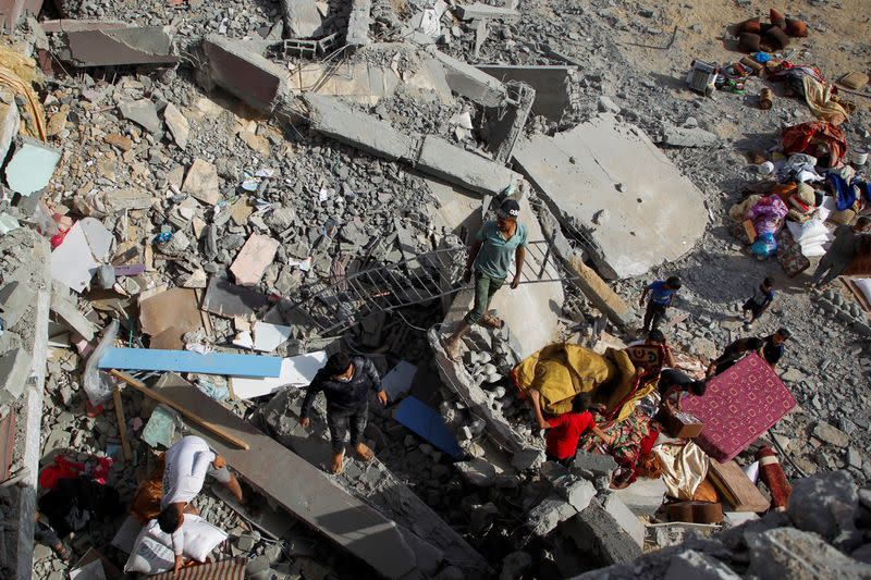 Israeli strike on a house in Rafah, in the southern Gaza Strip