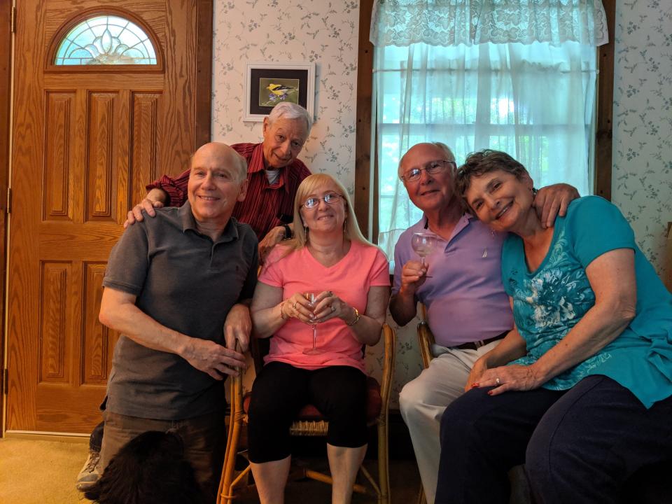 That same Rhode Island meeting. L to R: Dennis, Frank (Roberta's husband who has since died), Roberta, Richard and Nina, Richard's wife.