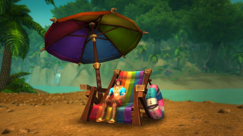 June Trading post WoW - the Colorful Beach Chair is one of the toys up for grabs this month.